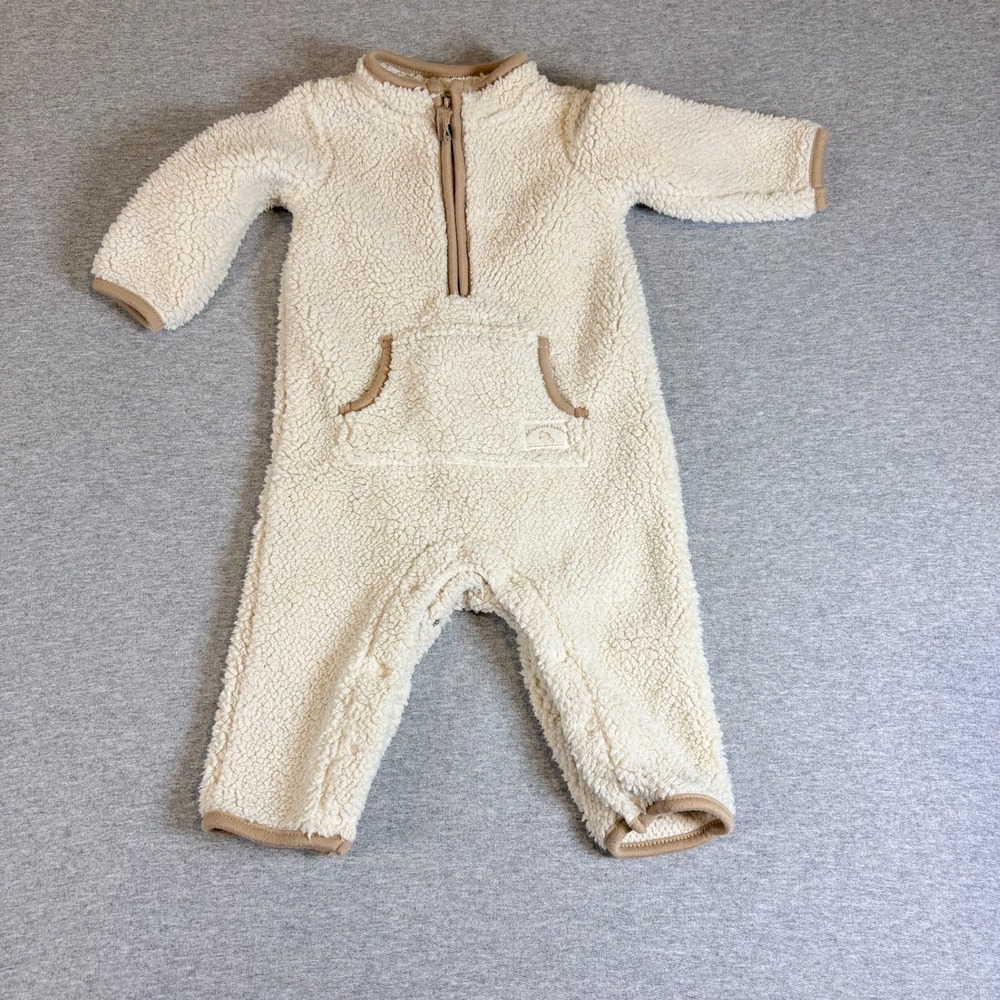 Carter's Sherpa Jumpsuit Baby 6m Cream Adventure Seeker Fleece One Piece‎